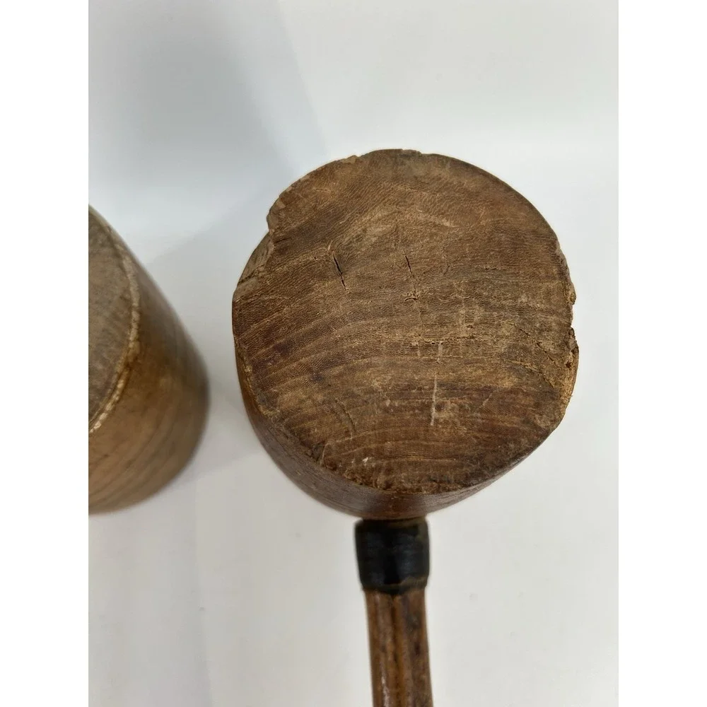 Antique Barrel Head Wooden Mallet 11
